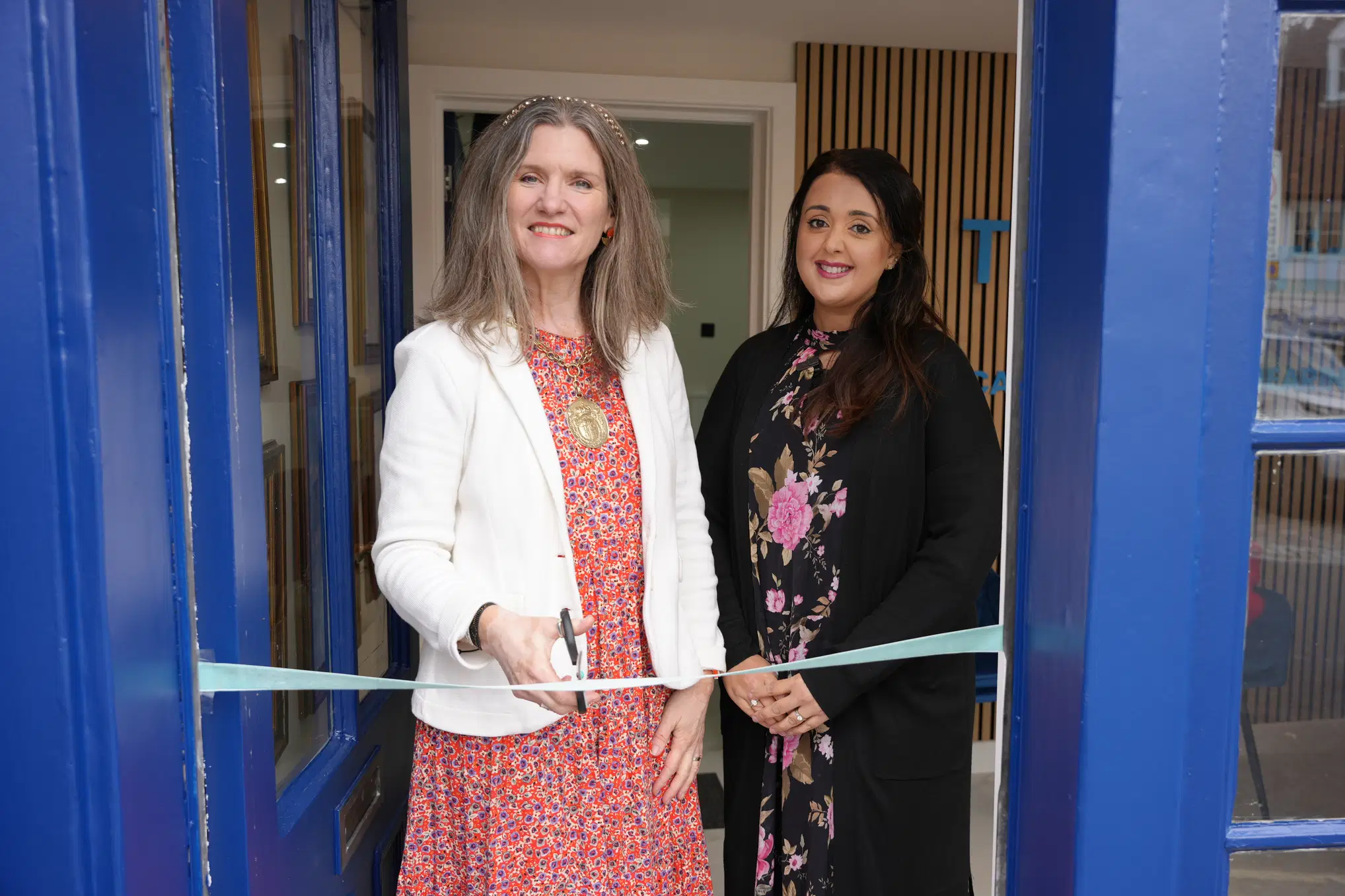 The Mayor officially opening Guildford Hearing Services at the ribbon cutting ceremony